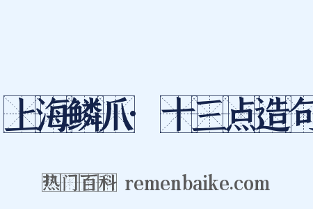 上海鳞爪·十三点造句是什么意思的图片